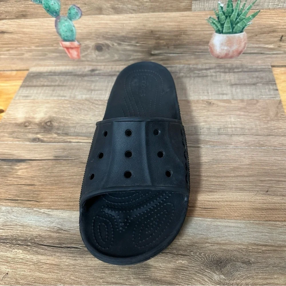Crocs Unisex Baya II Slides Sandal black M 10 W12 Amputee ONE SHOE Left foot